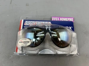Uvex U2 Safety Spectacles, Black Frame Mirror Lens Ultra-dura Hardcoat CAS3103 - Picture 1 of 4