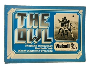 SHEFFIELD WEDNESDAY V WALSALL - DIVISION THREE - 6/3/1976 - Picture 1 of 1