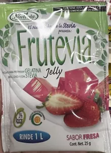 3 FRUTEVIA Gelatin Dessert Sugar Free Strawberry. Gelatina With Stevia - Picture 1 of 2