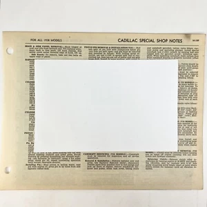 1938 Cadillac Mechanical Specks Manual Vintage Original - Picture 1 of 1