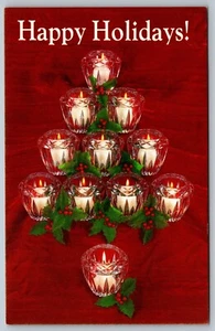 Advertising Postcard Princess House Happy Holidays Candle Tree L5 - Picture 1 of 2