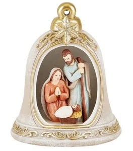 Bell Nativity LED Lighted Figurine - 4 - 1/4” H Perfect Christmas Gift Holiday - Picture 1 of 3
