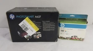 HP PhotoSmart A637 DigitalPhotoInkjet Printer-NEW! Includes Photo Paper + Ink!B3 - Picture 1 of 9