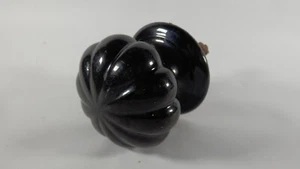 Large Vintage Black Georgian Style Porcelain / Ceramic Vintage Door Knob #2282 - Picture 1 of 6