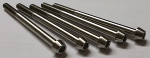3 x Titan Gr. 5 Schrauben konisch / Ti Gr. 5 screws M6 x 80 tapered DIN 912 - Bild 1 von 1