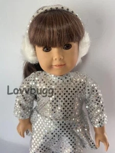Silver Ice Skating Dress SKATES for American Girl 18" Doll Clothes FREESHIP ADDS - Picture 1 of 12