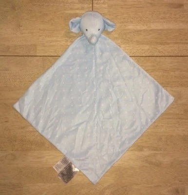 Cobertor Carters Child Of Mine de Pelúcia Azul Elefante Lovey Estrelas Brancas 2012 - Imagem 1 de 4