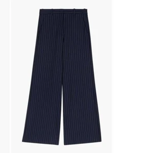 Maje Stripe Trousers Tennis Stripe Navy Blue Red White  size 36 US 8 - Picture 1 of 5