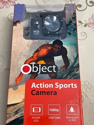 OBJECT ACTION SPORTS CAMERA 2.0 INCH LCD, 1080P, WATERPROOF BLACK - Image 1 of 4