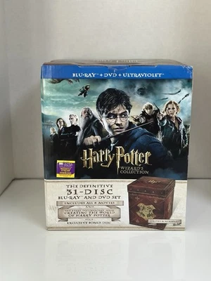 NEW SEALED HARRY POTTER: WIZARD'S COLLECTION BLU-RAY/DVD 2012 31-DISC SET - Image 1 of 4