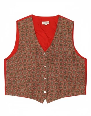 Chaleco mujer ELEGANCE IT 46 grande rojo floral seda AP04 Foto 1 de 4