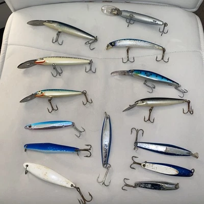 Лот из 14 винтажных рыболовных приманок Rapala Iron Man Tady для морской воды бесплатная доставка! - Изображение 1 из 4