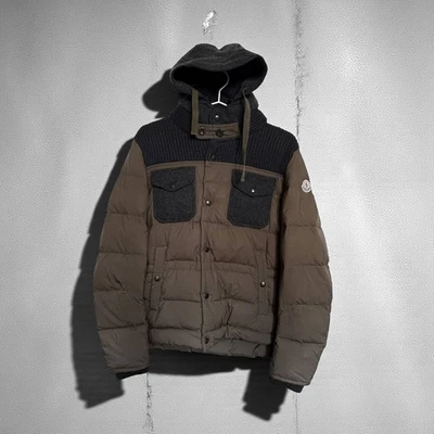 Moncler Leblond Giubbotto Puffer Down Jacket With Wool Hood Size S - Image 1 of 4