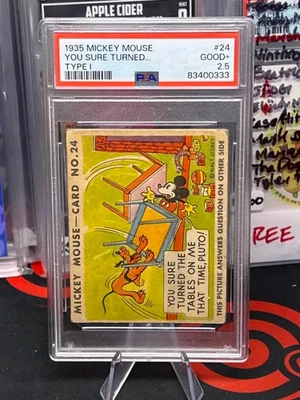 Mickey Mouse 1935 de colección Bubblegum You Sure Turned... #24 PSA 2,5 POP 2 Foto 1 de 2