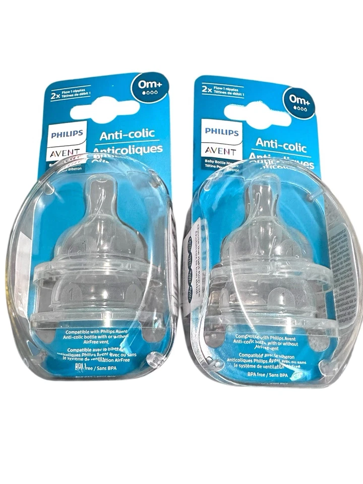 8 Pezón Biberón Phillips Avent Flujo Anticólicos 0m+ Nuevo 4 - 2 Paquetes Foto 1 de 1