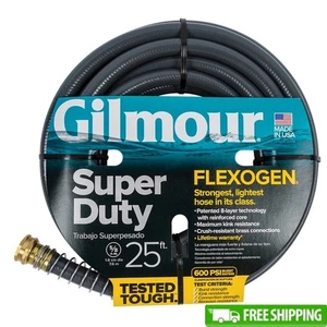 Heavy Duty 5/8in Garden Hose 25ft Flexible Kink Resistant PVC Brass Couplings US - Picture 1 of 3