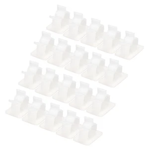 75Pcs Cable Management Clips, 10-13mm Dia Self Adhesive Nylon, Adjustable White - Afbeelding 1 van 5