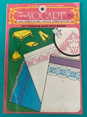 Vogart Transfer Patterns - Lacy Cross Stitch Designs #712 - Image 1 of 2
