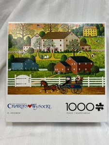 Charles Wysocki HI, NEIGHBOR Buffalo Games 1000 pc Puzzle Complete inc Poster - Picture 1 of 5