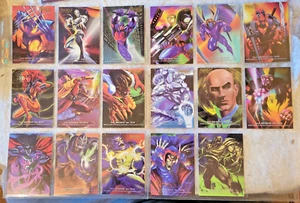 Lot 17 1995 Flair Marvel Annual Powerblast Cards Wolverine/Deadpool/Professor X - Picture 1 of 15