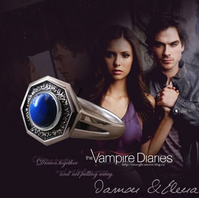 The Vampire Diaries, Elijah Rebekah Mikael Finn, Antique Silver Daylight Ring - Image 1 of 3