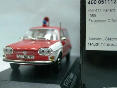 WOW EXTREMELY RARE VW Type 411 LE Variant 1969 Offenburg Fire 1:43 Minichamps - Image 1 of 3