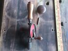 Antique Double Pinion Hand Drill, Made In USA, Unscrew-able Top ,