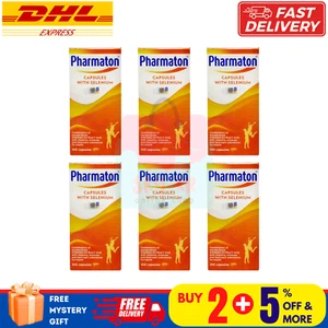 6 X 100s Capsule Pharmaton con Ginseng e Selenio Energy Booster Performance - Foto 1 di 11