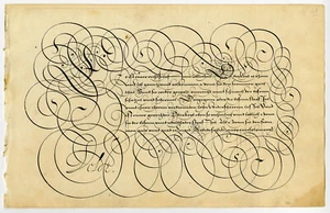Antique Master Print-CALLIGRAPHY-WRITING-GERMAN SONNET-Frisius-v.d. Velde I-1605 - Picture 1 of 1