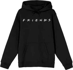 Friends The Television Series Mens F.R.I.E.N.D.S. Pullover Black Hoodie NWT - Picture 1 of 2