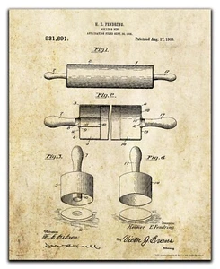 Vintage Bakery Patent Art Print 8X10 Pastry Chef Donut Shop Kitchen Wall Decor - Picture 1 of 6