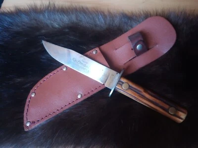 Corte Utica de colección. Hermosa hoja fija de hueso con funda Utica NY USA Kutmaster H266 Foto 1 de 4