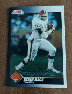 1991 SCORE #470 KEVIN MACK (FB) Football Card Cleveland Browns (Clemson) - Image 1 of 2