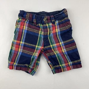 Tommy Hilfiger Shorts Boys Size 6 Blue Red Plaid  - Picture 1 of 8
