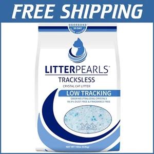 Low Dust Tracksless Crystal Cat Litter - 15 lbs of Fragrance-Free Odor Control - Picture 1 of 8