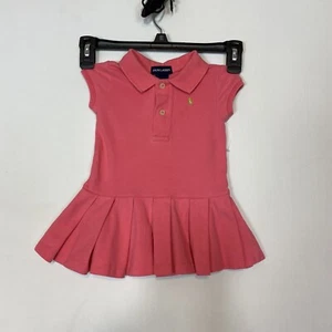 Lauren Ralph Lauren Pink Golf Tennis Dress Little Girls 1 Year Size 12 M Casual - Picture 1 of 11