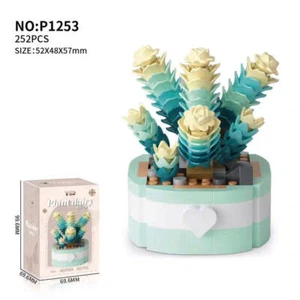 Desert Yellow Succulent Flower Plant 252-Piece Building Brick Toy Set (1253) - L - Picture 1 of 1