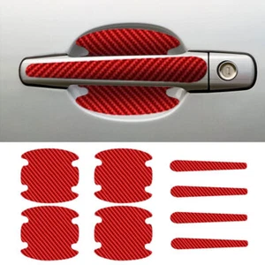8x Red Sticker Car Door Handle Bowl Anti Scratch Sticker Protector Accessories - Foto 1 di 11