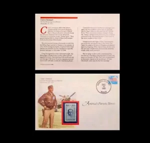 1990 HONOLULU HI. CLAIRE CHENNAULT AMERICAS PATRIOTIC HEROES FDC WITH 4 CENT - Picture 1 of 4