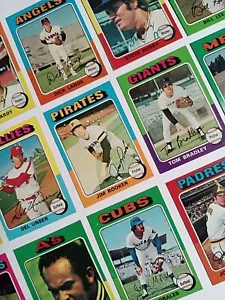 1975 Topps Baseball Cards Near Mint High Grade Singles - Picture 1 of 11