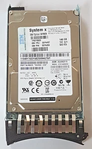146 GB SAS IBM System X 90Y8926/ST9146853SS 15K RPM 64MB HDD 2.5" HDD + Caddy - Picture 1 of 1