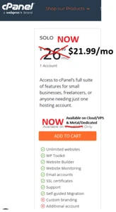 cPanel Solo VPS/Metal (1 licence compte) - Photo 1/2