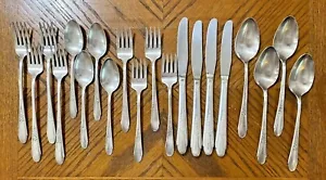 Wm Rogers & Son GARDENIA Silverplate Art Deco Service for 4 Floral IS Lot of 20 - Bild 1 von 12