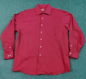 Van Heusen Wrinkle Free Red Dress Shirt Regular Fit Size M - Picture 1 of 8