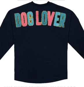 Simply Southern Dog Lover Sparkle Jersey Navy Blue Women Long Sleeve XXL New - Picture 1 of 2