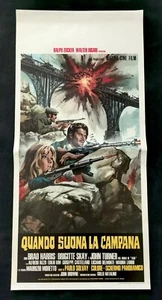 QUANDO SUONA LA CAMPANA poster manifesto Brad Harris Skay War Guerra Ponte A82 - Foto 1 di 1
