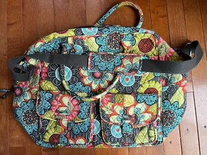 Vera Bradley Flower Shower Get Carried Away Overnight Travel Tote Gym Bag - Picture 1 of 3