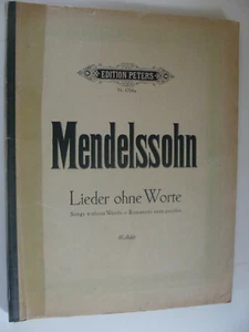 Mendelssohn Songs Without Words Romances Lieder Ohne Worte ed. Kullak - Foto 1 di 1