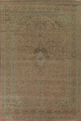 Vintage Muted Floral Ardakan Traditional Area Rug 9'x12' Wool Hand-knotted Rug - Image 1 of 4