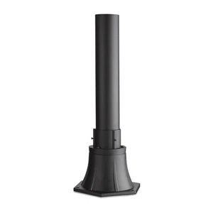 Outdoor Post Light Pole with Base HWH outside Lamp Post Accessories Black Alum - Picture 1 of 6